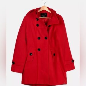 NWOT Girl’s Red Double-Breasted Coat Sz X-Large